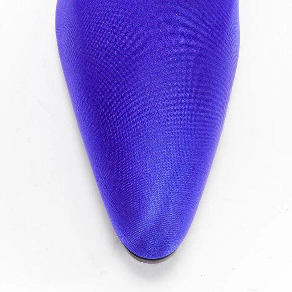 Balenciaga Denma Shiny Sock Booties 'Royal Blue' - Picture 4 of 4